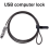 5X USB Password Lock Computer Lock Password Protection Anti-Theft Lock Universal Laptop Computer Password Lock 4