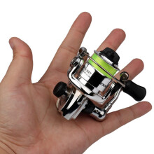 Mini Spinning Fishing Reel 4.3:1 Gear Ratio Ultra Smooth Drag Metal Frame for Carp Bass Trout MN100
