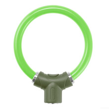 Bike Lock with Heavy Duty 11mm Steel Cable, Keyless Weather Resistant PVC Coating, Portable Anti Theft for Ring Lock (Green)