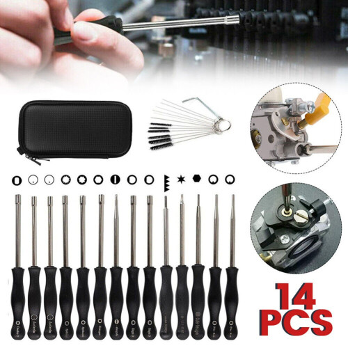 Fule 14pcs Carburetor Adjustment Tool Screwdriver Kit for Chainsaw Eater Trimmer 2