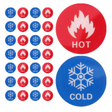 40Pairs Durable Acrylic Hot Cold Water Sign Stickers for Bathroom Use