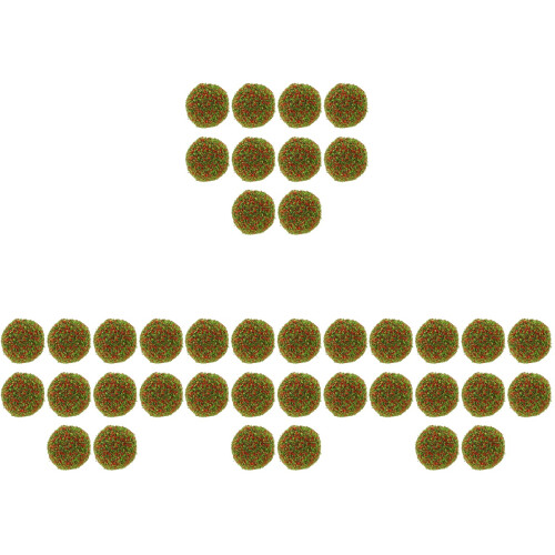 40 mini sträucher kugeln sandtisch modell, grün, 2
