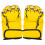 1Paar Gelbe Boxhandschuhe PU Mit Sparring Training Handschutz 1
