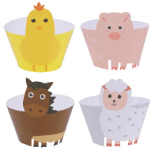 48Pièces Gâteau Papier Multicolores Ornement Pour Enfants