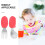 1Ensemble Bébé Acier Silicone Antidérapant Rouge 8