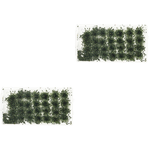 2Boxes Miniature Landscaping Shrub Models Dark Green DIY Garden Decor 2