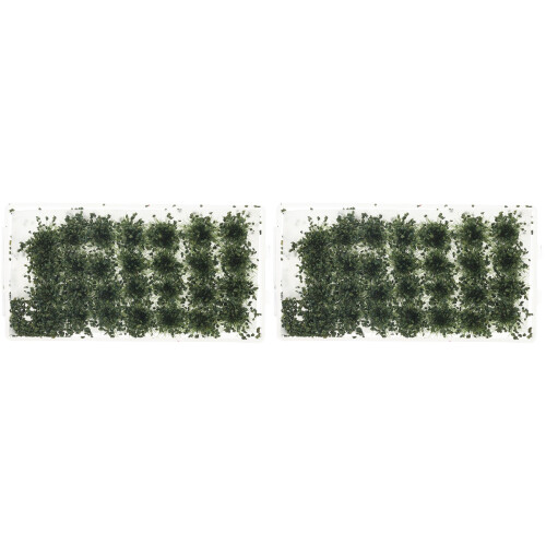 2Boxes Miniature Landscaping Shrub Models Dark Green DIY Garden Decor 1