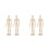 4 Pcs DIY Jointed Puppet Wooden Ornaments 10