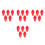 20Pcs Red Soft Rubber Arrow Tips Safety Arrowheads for Target Practice 6
