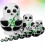 30 Pcs Wood Panda Hand Painted Nesting Dolls Set 11