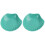 2Pcs Shell Shaped Ceramic Food Serving Bowl in Green for Gatherings 2