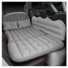 Grey Car Inflatable Travel Sleeping Bed with Load Capacity for BMW i7 Back Seat