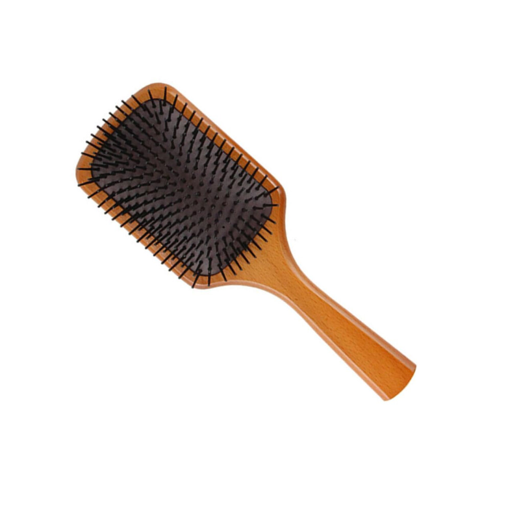Wooden Paddle Hair Brush AntiStatic Detangling for Women All Hair Types Scalp Massage