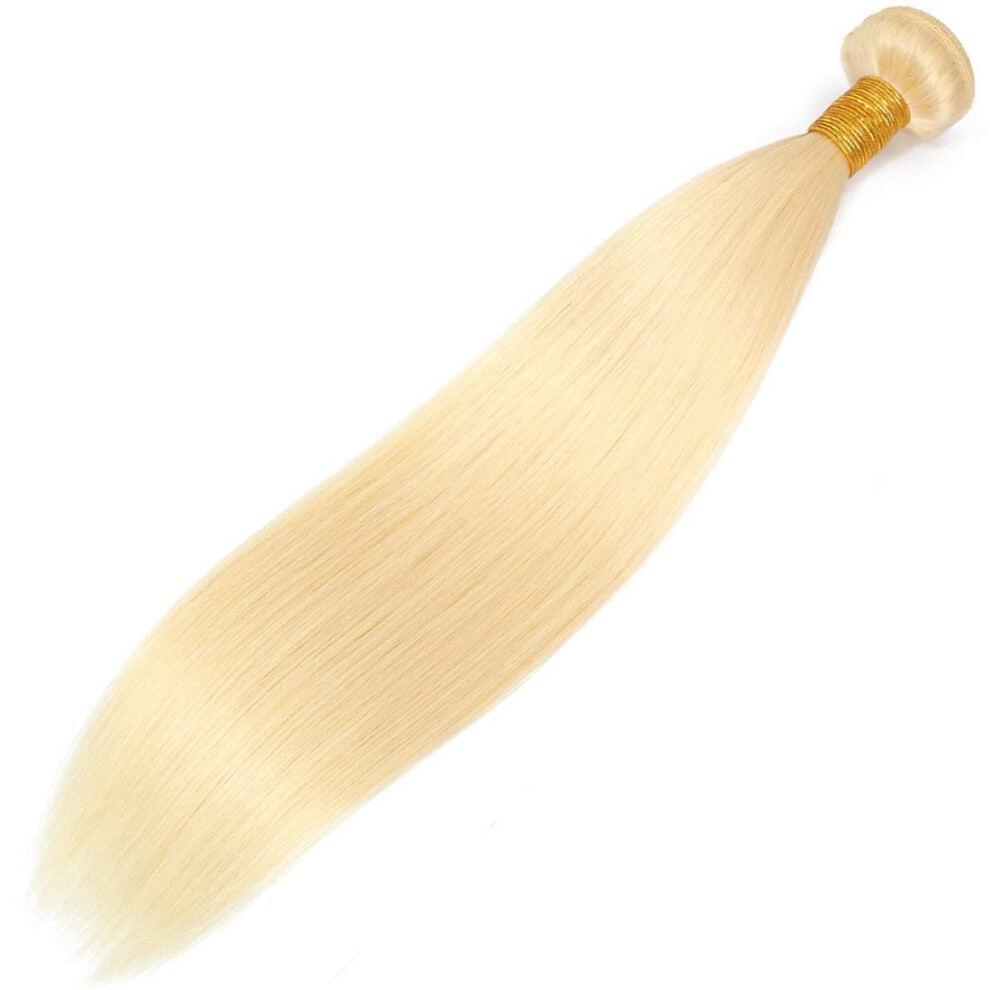 Unisex 613 Blonde Brazilian Body Wave Hair Extensions 100% Virgin Human Hair Weft 24 Inch Tangle
