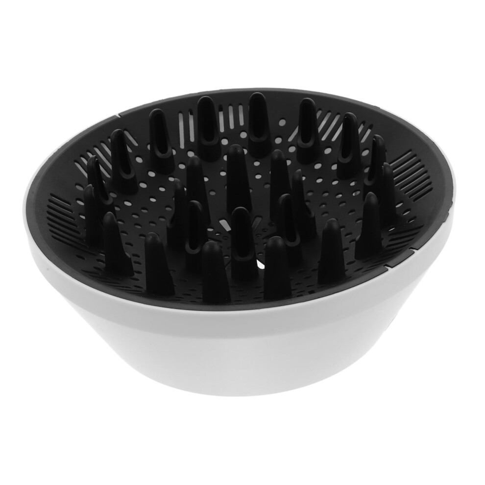 White Hair Dryer Diffuser For Curly Hair, Foldable Universal Attachment, Enhances Curl Definition
