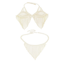 Christmas sale!Rhinestone Body Chain Set Sexy Shiny Tassel Clothing Show Trendy Underwear Show