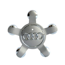 Suitable for Audi 134mm five-prong hubcaps logo A6 A4L-Audi 5-prong concave grey (four pack)