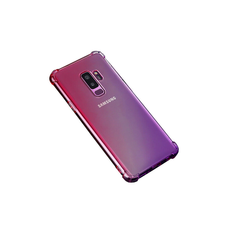 Compatible With Samsung Galaxy S9 - Well-Designed Air-Bag Silicone Case (Floveme) Pink/Purple 9322103559164
