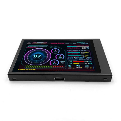 Dual Type-C ITX PC with 15.6" IPS Screen, Rotatable Display, Dual USB, Compatible with Raspberry Pi 2