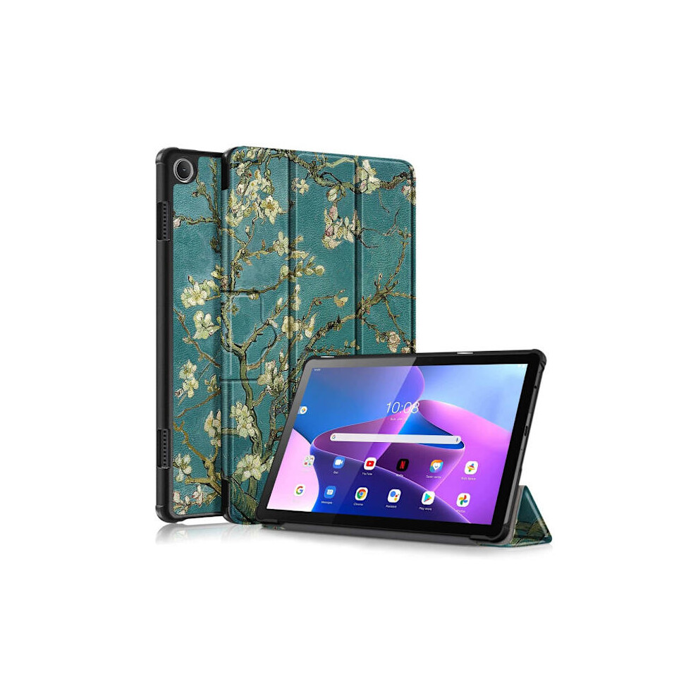 Compatible With Lenovo Tab M10 (3Rd Gen) Case Tri-Fold Cherry Blossoms Red 9322103559348
