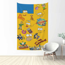 The Simpsons Anima wandtapijtposter, decoratie voor de slaapkamer van een tienerjongen, geschikt als wanddecoratie voor de woonkamer of