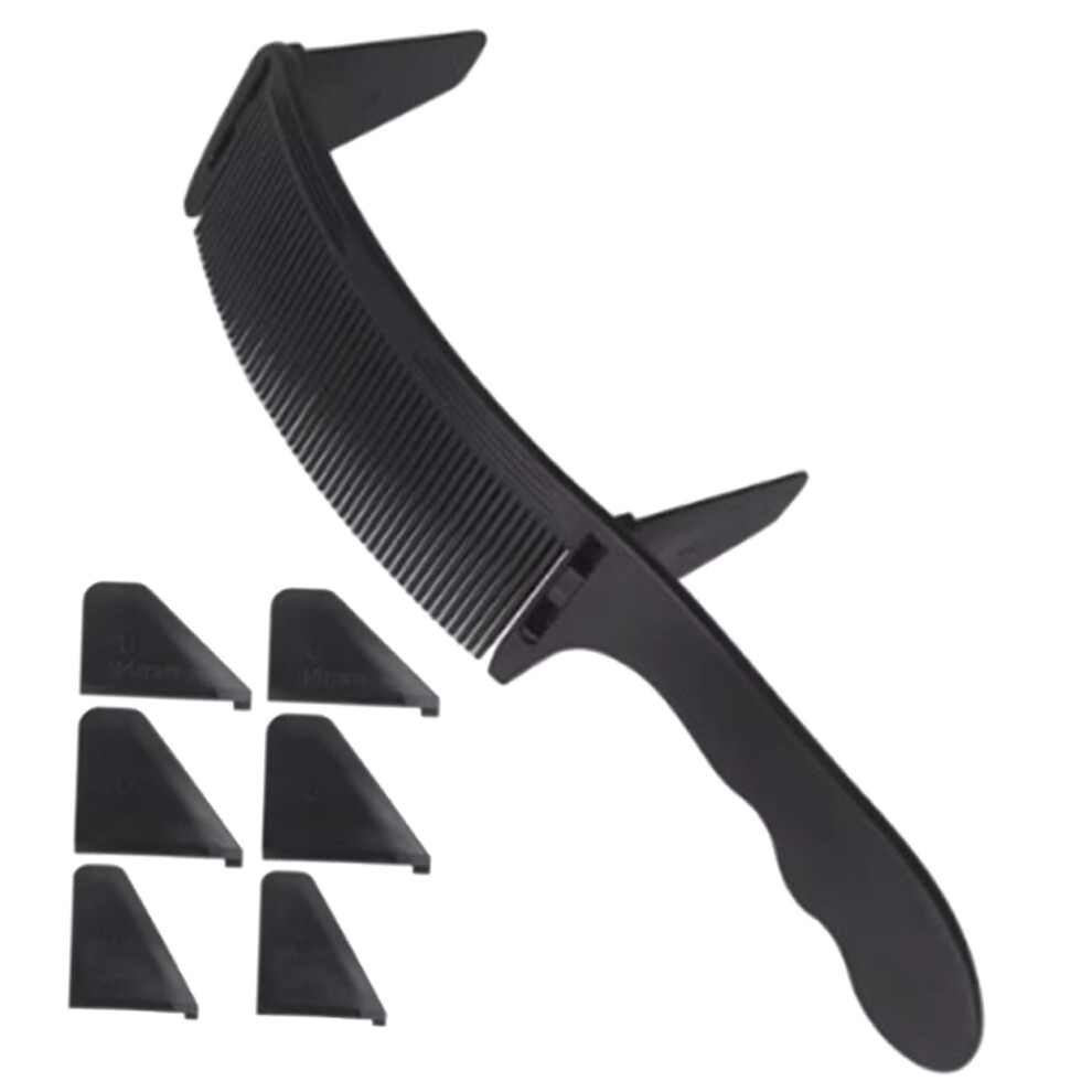 Unisex Mens Hair Comb With Curved Mustache And Beard Grooming, Smooth Rounded Teeth, Travelfriendly Design