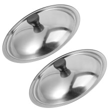 2 Pcs Fire Stove Cover Home Accessory Lids for Pots and Pans Silverdene Fry Griddle Skillet Replacement Frying