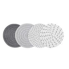 Porta-copos absorventes para bebidas, porta-copos com suporte para copos, porta-copos trançados, conjunto de 4 porta-copos, resistentes ao calor,