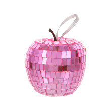 6Pcs Christmas Balls Ornaments, Mirror Disco Xmas Balls Hanging Reflective Baubles for Tree, Home, Party (2.4Inch, Pink, Gold, Silvery)
