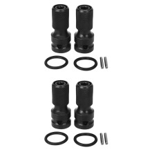 Lot de 4 adaptateurs à douille carrée 1/2" vers hexagonale 1/4" avec mandrin à dégagement rapide pour clé à cliquet à chocs