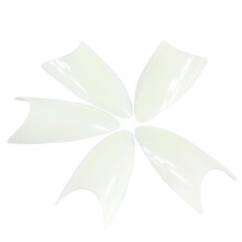 100 piezas de puntas de uñas stiletto blanco lechoso, puntas de uñas stiletto blanco lechoso