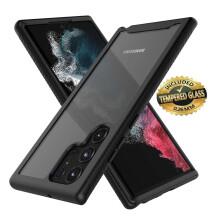 Carcasă transparentă și rezistentă pentru Galaxy S22, S22Pro, S22+, S22Ultra5G (2022) - Protecție completă, rezistentă, cu folie de protecție
