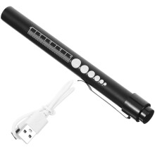 Wiederaufladbare LED-Stiftlampe mit Pupillenmessgerät und Lineal