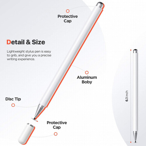 Stylet, crayon numérique à pointe fine pour écran tactile compatible avec iPad 1