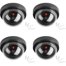 Dummy-kameraer, sikkerhetsdummy CCTV-domekamera med LED-blitslys for bedrifter, butikker og hjem, falskt overvåkingskamera, falsk overvåking