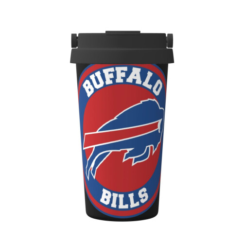 Μπουκάλι νερού Buffalo Bills, μονωμένο ποτήρι από ανοξείδωτο ατσάλι 17oz με καπάκι, κούπα
