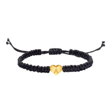 Personlig26Initial-armbånd18K gullbelagt bokstavvevd armbånd med hjerteanhengVevd armbånd for menn kvinner jenter