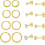 Σετ σκουλαρίκια Cterwk8Pairs με επίπεδη πλάτη 8mm10mm12mm14mm Υποαλλεργικά σκουλαρίκια 1