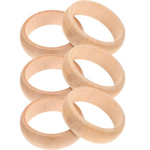 6 stuks DIY houten armbandjes/speelgoedarmbandjes in de kleur eucalyptus voor kinderen