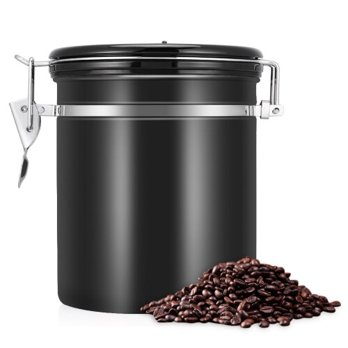 ZPSHYD1.5L304 Δοχείο καφέ από ανοξείδωτο ατσάλι, Αεροστεγές δοχείο αποθήκευσης κόκκων