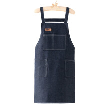Hariumiu Denim-Schürze, weiche und strapazierfähige Kochschürze mit großer Tasche, fleckenabweisende Küchenschürze für Köche, Kellner, Cafés