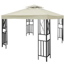 Cobertura de gazebo de substituição Ghojet de 2,98' x 9,8' com 2 níveis para pátio e jardim, branca