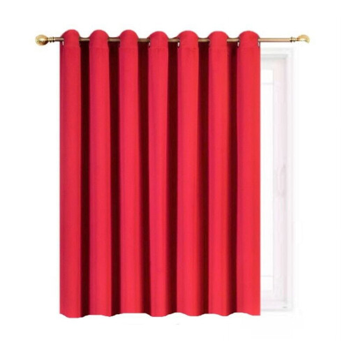 Cortinas blackout com isolamento térmico vermelhas SAMIMPORT-2011, 100” x 84”