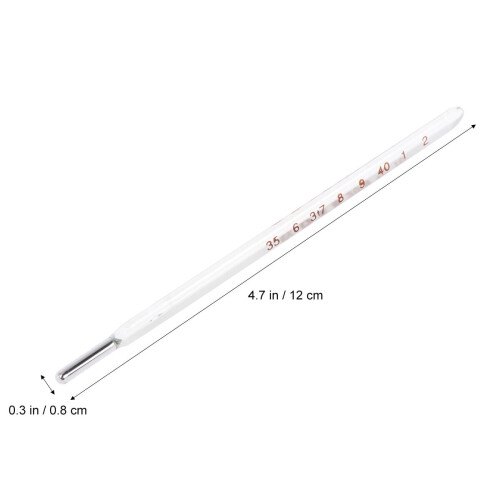 Glastermometer Trekantet stangtermometer til voksne (blå) 1