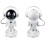 Projecteur Bluetooth Astronaute Étoile Chambre à coucher Décorations d'espacement Nuit 2