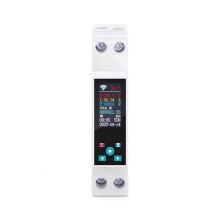 Interruptor inteligente WIFI Tuya de 50 A, disyuntor, medidor de energía LCD, medidor de potencia kWh, relé, control remoto, vida inteligente