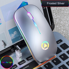 2.4GHz Wireless Optical Mouse Mice USB Rechargeable LED Mute Mouse for PC Laptop, Mouse