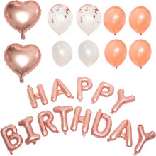 Party Decorations for Women Rose Gold Ballons Birthday Balloon 25 Set Aluminum Film Latex Miss