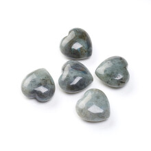 5pc Natural Labradorite Heart Love Palm Worry Stone Healing Crystal 30x30x15mm