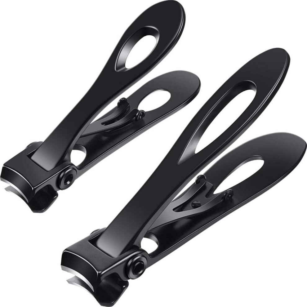 2 Pieces Oversized Thick Nail Clippers Wide Jaw Nail Cutter for Thick Toenails and Fingernails, 15mm Nail Clippers Toenail Fingernail Clipper Trimmer